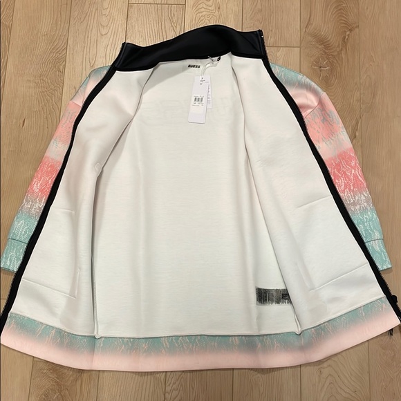 GUESS Corrine Python-Print Full-Zip Jacket, sz S - Picture 7 of 14